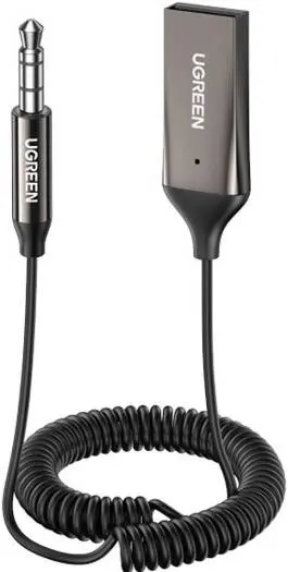 UGREEN AUX Bluetooth Receiver with Microphone - Grey